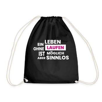 Triathlon Swim Bike Run Marathon - Turnbeutel - Schwarz - Vorne