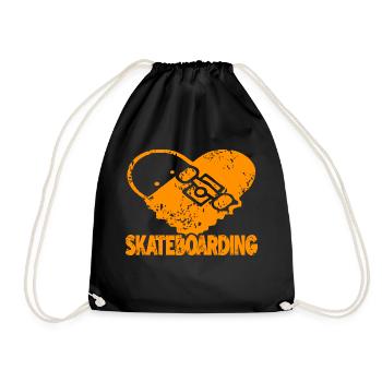 Vintage Broken Board Skateboarding Lover Tee - Turnbeutel - Schwarz - Vorne