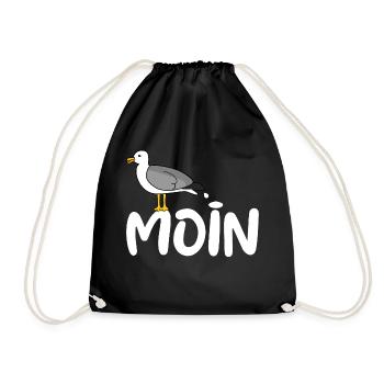 Moin - Seagull - Seagull Moin - Drawstring Bag - black - Front