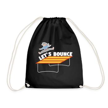 Bounce Trampoline Trampolining - Drawstring Bag - black - Front