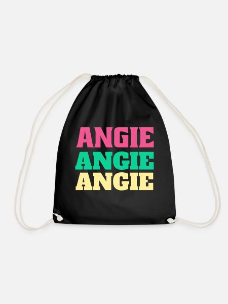 Angie Geburtstag Angela Vorname Geschenke Angelika - Turnbeutel - Schwarz