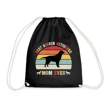 Best Golden Retriever Mom ever dog lovers retro - Turnbeutel - Schwarz - Vorne