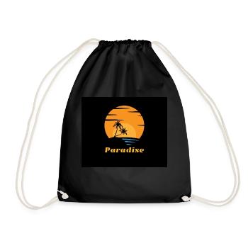 Sunset Paradise - Turnbeutel - Schwarz - Vorne