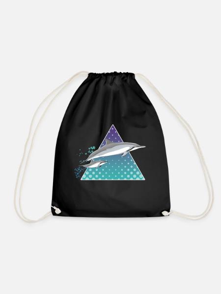 Famille dauphins - Sac de sport léger - noir