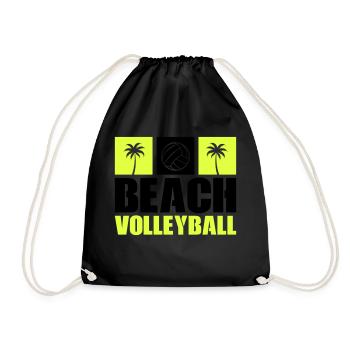 Beachvolleyball - Turnbeutel - Schwarz - Vorne
