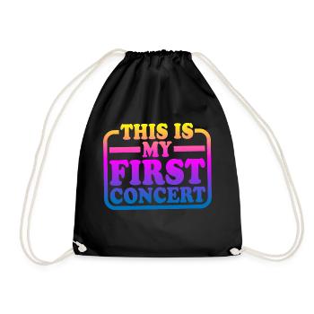 This is My First Concert 35 - Drawstring Bag - black - Front