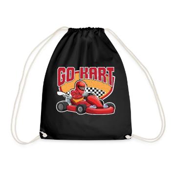 Go Kart Or Go Home - Drawstring Bag - black - Front