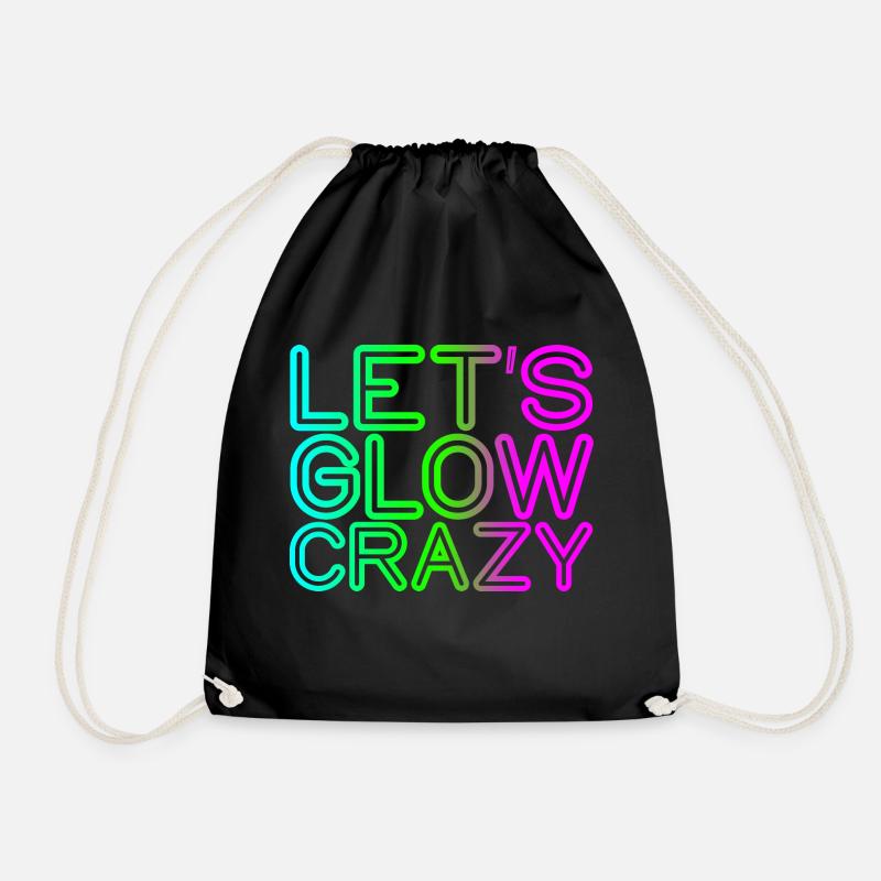 Let's Glow Crazy 4 - Turnbeutel - Schwarz