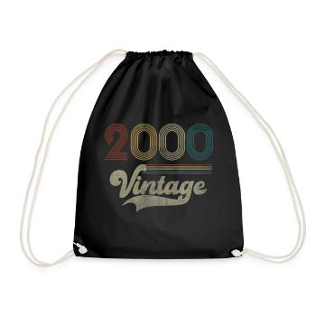 Vintage Anniversaire 2000 - Sac de sport léger - noir - Devant