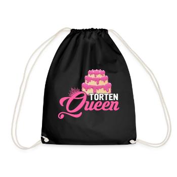 Torten Queen Konditor Torten Bäckerin - Turnbeutel - Schwarz - Vorne