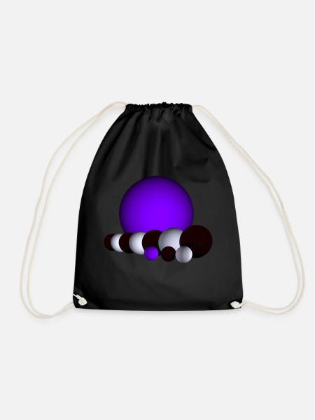 Spielerei mit Kugeln, - Turnbeutel - Schwarz