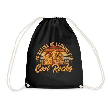 Rockhound Geology Rock Collecting Stone Collectors - Drawstring Bag - black - Front