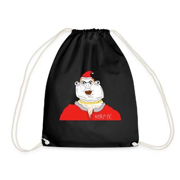 norf fc santa no text - Drawstring Bag - black - Front