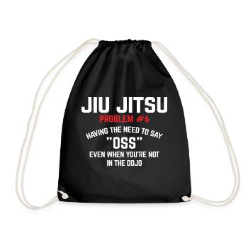 BJJ Jiu Jitsu - Turnbeutel - Schwarz - Vorne