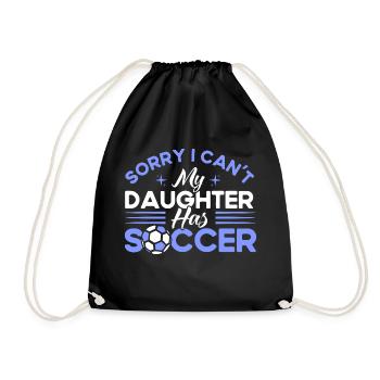 Sportfan Fußball Mama Tochter Geschenk - Turnbeutel - Schwarz - Vorne