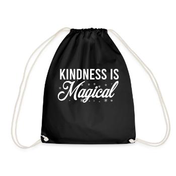 Kindness is magical - Drawstring Bag - black - Front