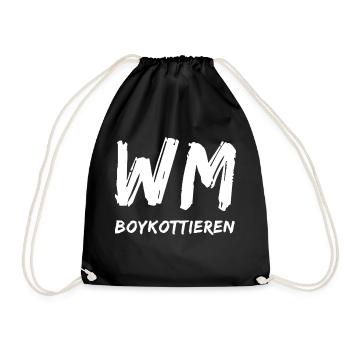 WM Katar - Turnbeutel - Schwarz - Vorne
