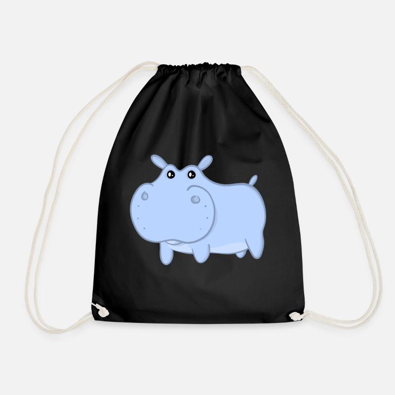 Henri l’hippopotame bleu - Sac de sport léger - noir