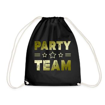 Party Team - Drawstring Bag - black - Front