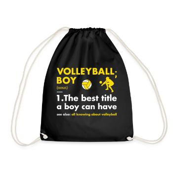 Sport Boy Definition Volleyball - Drawstring Bag - black - Front