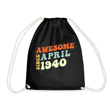 Groovy 83 ans Génial depuis avril 1940 83ème - Sac de sport léger - noir - Devant
