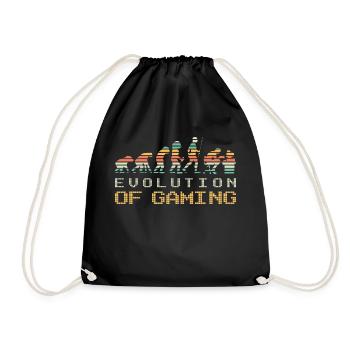 Evolution Of Gaming - Drawstring Bag - black - Front