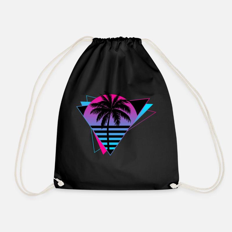 Synthwave 1 80er 90er Retro - Turnbeutel - Schwarz