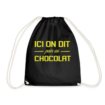 Ici On Dit Pain Au Chocolat Chocolatine Humour - Sac de sport léger - noir - Devant