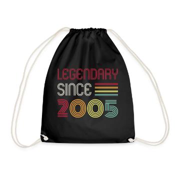 Birthday Legendary Since 2005 - Drawstring Bag - black - Front