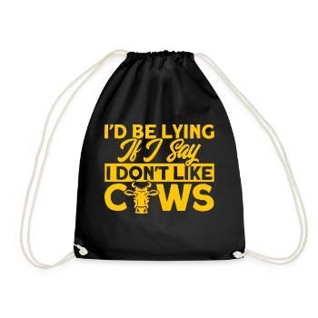 Je mentirais si je disais que je n’aime pas les vaches - Sac de sport léger - noir - Devant