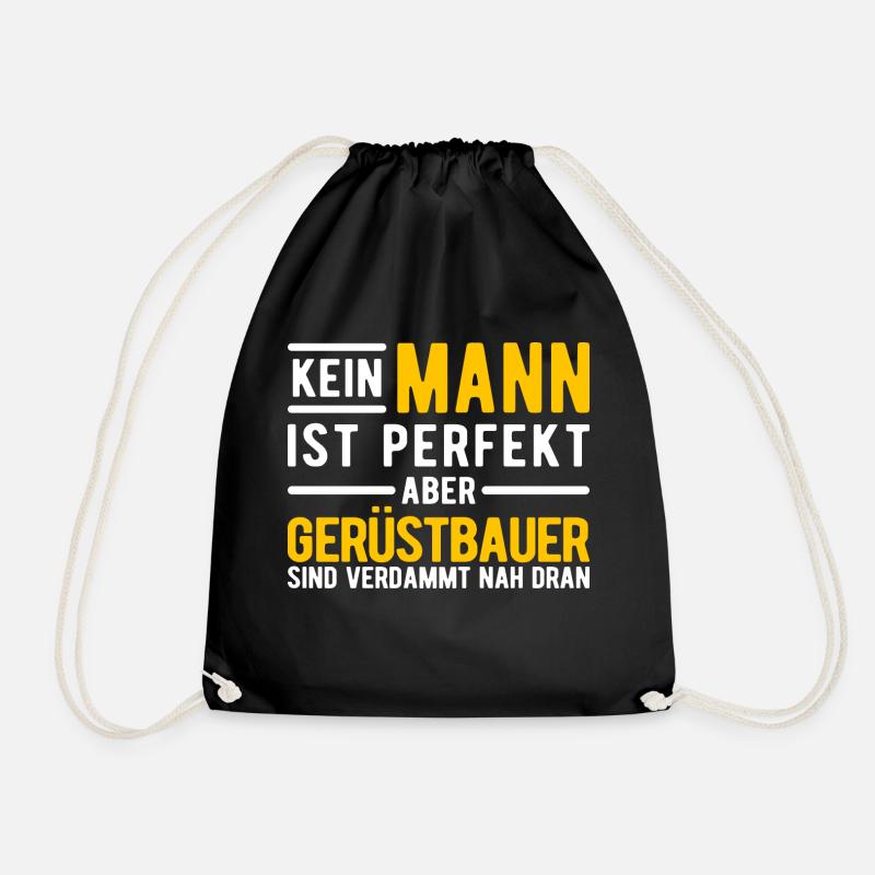 Gerüstbauer Rüster Handwerk Geschenk - Turnbeutel - Schwarz