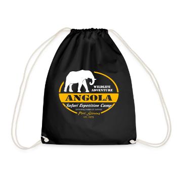 Angola - Elefant - Turnbeutel - Schwarz - Vorne
