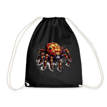Araignée de dessin animé colorée et amusante pour les enfants - Sac de sport léger - noir - Devant