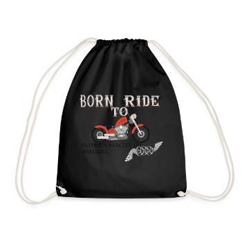 Born to Ride - Bremsen macht die Felgen dreckig - Turnbeutel - Schwarz - Vorne