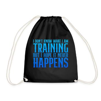 I Don't Know What I Am Training 2 - Drawstring Bag - black - Front