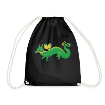 Drache - Turnbeutel - Schwarz - Vorne
