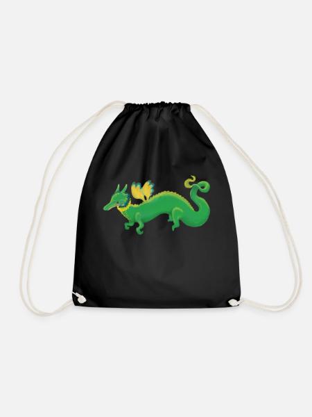 Drache - Turnbeutel - Schwarz