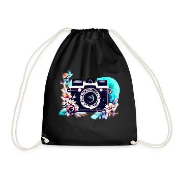 Photographer Camera Photographers Funny Photography - Drawstring Bag - black - Front