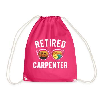 Retired Carpenter Beach Vacation Sunglasses Design - Turnbeutel - Fuchsia - Vorne
