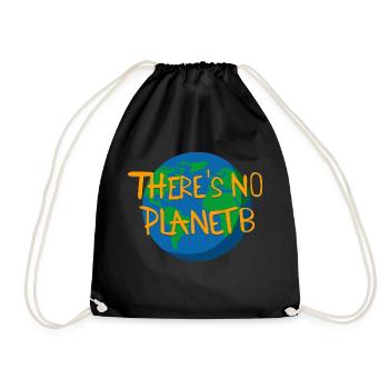 Climate protection symbol - Drawstring Bag - black - Front