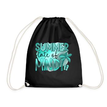 Summer surf croatia beach paradise party vibes Usa - Drawstring Bag - black - Front