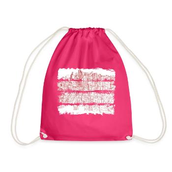 City usa illinois america travel united states - Drawstring Bag - fuchsia - Front