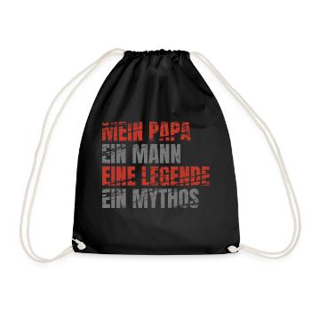 Dad eine legende mythos - Turnbeutel - Schwarz - Vorne