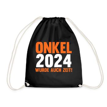 Werdender Onkel 2039 - Turnbeutel - Schwarz - Vorne