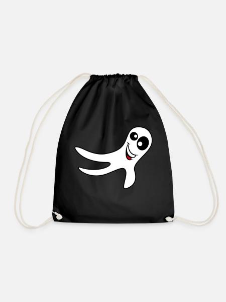 Ghost - Drawstring Bag - black