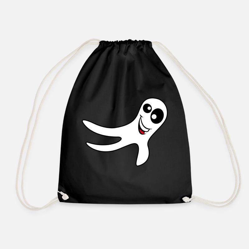 Ghost - Drawstring Bag - black