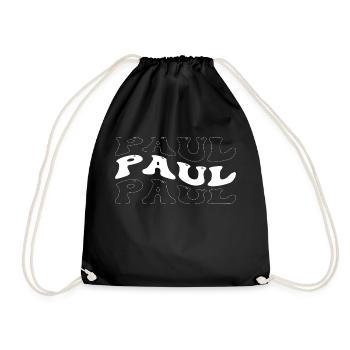 Lustig Paul Groovy 4 Männer Frauen Cool Paul Batikfarbe - Turnbeutel - Schwarz - Vorne
