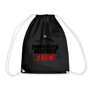 junggesellen crew 3 - Turnbeutel - Schwarz - Vorne