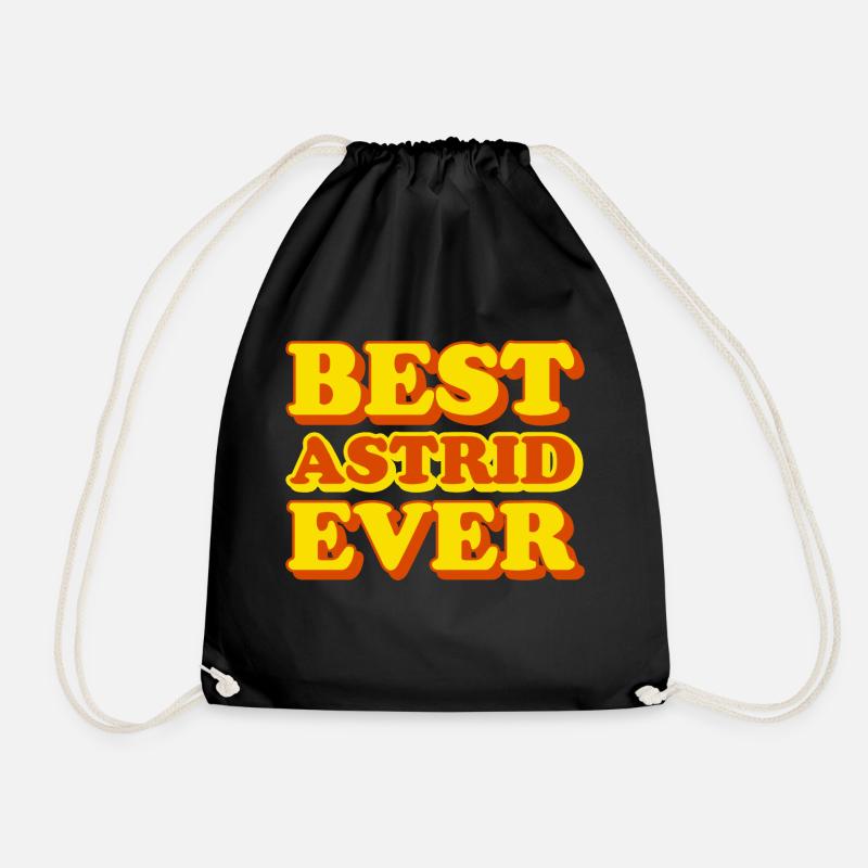 Astrid Vorname lustiges Geschenk - Turnbeutel - Schwarz