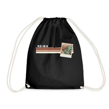 Picture of an Alien on K2-18b Exoplanet Taken by - Drawstring Bag - black - Front